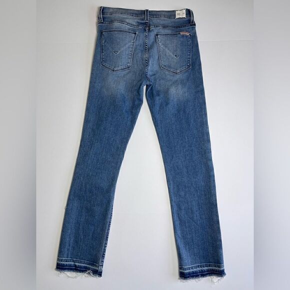 Hudson Jeans Midrise Tilda Crop Cigarette Women’s Size 27 Hem Side Detail Denim - Picture 6 of 14